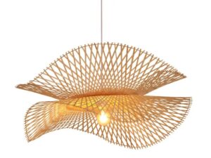 Stylowa nowoczesna lampa sufitowa bambusowa SOLIS 55/20