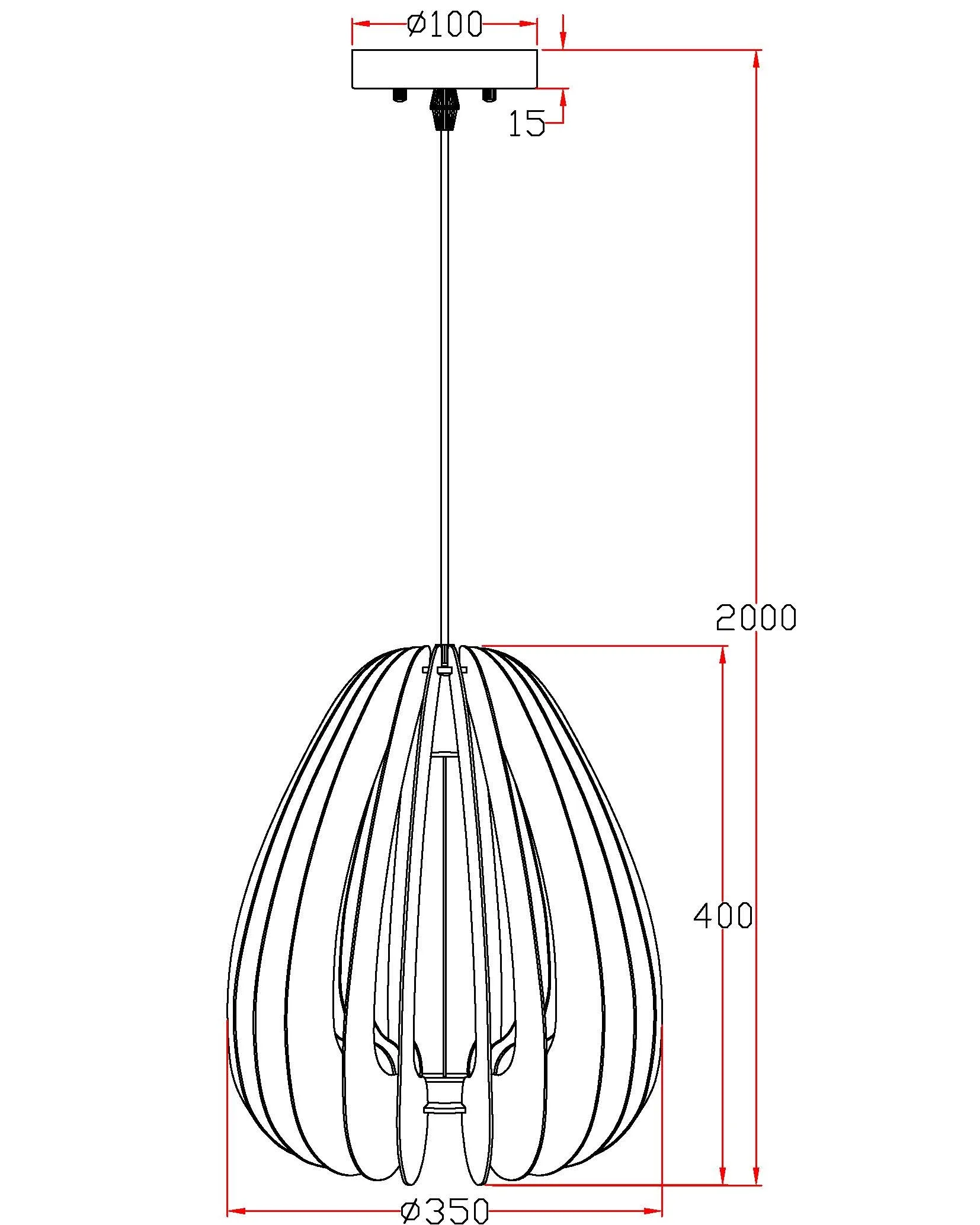 Lampa wisząca BARK 35/40 - obrazek 6