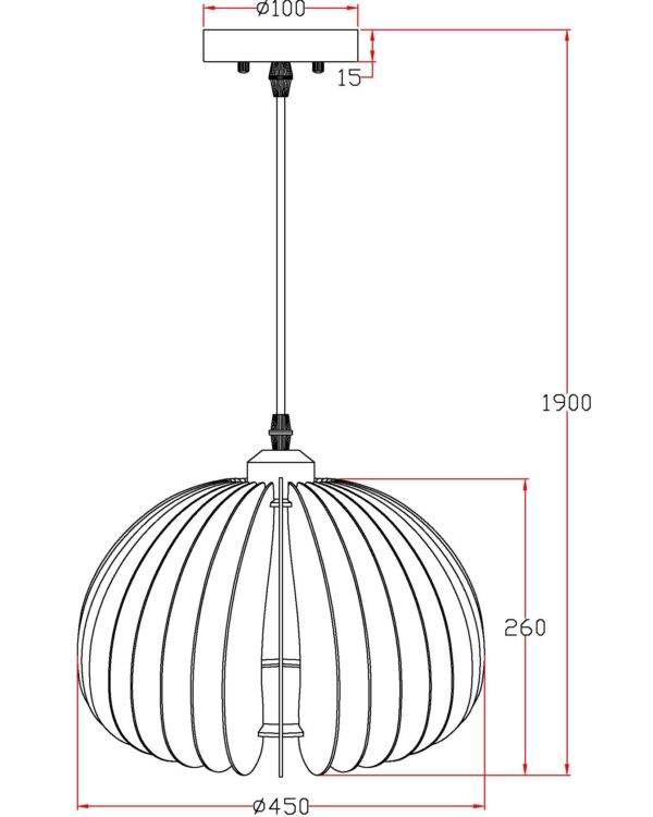 Lampa wisząca BARK 45/26 - obrazek 4